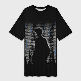Платье-футболка 3D с принтом Врата Штейна в Екатеринбурге,  |  | anime | gate | kurisu | makise | okabe | rintaro | steins | аниме | врата | время | курису | макисе | окабе | ринтаро | сериал | часы | штейна