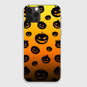 Чехол для iPhone 12 Pro с принтом Halloween - Тыквы в Екатеринбурге, силикон | область печати: задняя сторона чехла, без боковых панелей | halloween | jack lantern | trick or treat | день всех святых | день мертвых | конфеты или жизнь | лицо тыквы | праздник | рожи | светильник джека | страшно | тыква | тыква с лицом | тыквенный | тыквы | ужасы