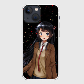 Чехол для iPhone 13 mini с принтом Май Сакураджима в Екатеринбурге,  |  | anime | mai sakurajima | seishun buta yarou wa bunny girl senpai no yume wo minai | аниме | вайфу | май сакураджима | этот глупый свин не понимает мечту девочки зайки