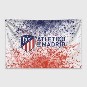Флаг-баннер с принтом ATLETICO MADRID / Атлетико в Екатеринбурге, 100% полиэстер | размер 67 х 109 см, плотность ткани — 95 г/м2; по краям флага есть четыре люверса для крепления | atletico | club | footbal | logo | madrid | атлетико | знак | клуб | логотип | логотипы | мадрид | символ | символы | форма | футбол | футбольная | футбольный