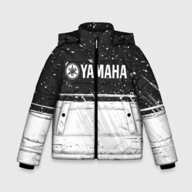 Зимняя куртка для мальчиков 3D с принтом YAMAHA MOTOR Ямаха в Екатеринбурге, ткань верха — 100% полиэстер; подклад — 100% полиэстер, утеплитель — 100% полиэстер | длина ниже бедра, удлиненная спинка, воротник стойка и отстегивающийся капюшон. Есть боковые карманы с листочкой на кнопках, утяжки по низу изделия и внутренний карман на молнии. 

Предусмотрены светоотражающий принт на спинке, радужный светоотражающий элемент на пуллере молнии и на резинке для утяжки | auto | logo | moto | motor | symbol | yamaha | авто | автомобиль | гонки | знак | лого | логотип | логотипы | марка | машина | мото | мотоцикл | мотоциклы | символ | символы | ямаха