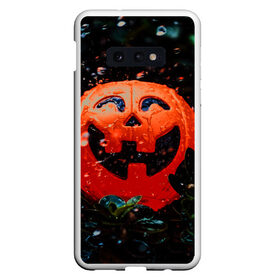 Чехол для Samsung S10E с принтом Pumpkin в Екатеринбурге, Силикон | Область печати: задняя сторона чехла, без боковых панелей | halloween | pumpkin head devil | тыква джек | хэллоуин