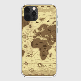 Чехол для iPhone 12 Pro Max с принтом Карта мира в Екатеринбурге, Силикон |  | география | карта | карта мира | корабли | моряки