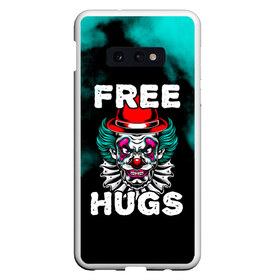 Чехол для Samsung S10E с принтом FREE HUGS в Екатеринбурге, Силикон | Область печати: задняя сторона чехла, без боковых панелей | Тематика изображения на принте: 31 октября | halloween | halowen | ведьма | день всех святых | джек | костюм | кровь | лого | монстр | надпись | праздник | приведение | призрак | светильник | символ | страшная | тыква | ужасы | хеллоуин | хеллуин