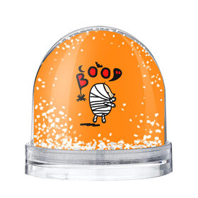 Снежный шар с принтом BOO в Екатеринбурге, Пластик | Изображение внутри шара печатается на глянцевой фотобумаге с двух сторон | 