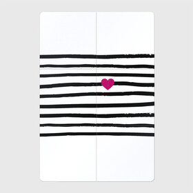 Магнитный плакат 2Х3 с принтом Сердце с полосками в Екатеринбурге, Полимерный материал с магнитным слоем | 6 деталей размером 9*9 см | любовь | милый | модный | полоски | розовый | семья | сердце | чёрный