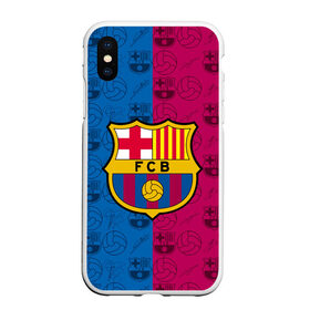 Чехол для iPhone XS Max матовый с принтом FC BARCELONA в Екатеринбурге, Силикон | Область печати: задняя сторона чехла, без боковых панелей | barselona fc | fifa | lionel messi. | барса | барселона | лионель месси | фифа | фк барселона | футбол