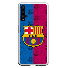 Чехол для Honor 20 с принтом FC BARCELONA в Екатеринбурге, Силикон | Область печати: задняя сторона чехла, без боковых панелей | Тематика изображения на принте: barselona fc | fifa | lionel messi. | барса | барселона | лионель месси | фифа | фк барселона | футбол