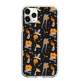 Чехол для iPhone 11 Pro матовый с принтом Halloween Monsters в Екатеринбурге, Силикон |  | angry | art | cat | creatures | flame | grumpy | horror | kitten | kitty | merch | pussy | pussycat | арт | грибы | злые | иллюстрация | котенок | кошка | кринж | мерч | монстры | наряд | недовольные | огонь | паттерн | сердитые | создания