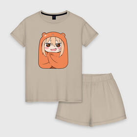 Женская пижама с шортиками хлопок с принтом Himouto! Umaru-chan  в Екатеринбурге, 100% хлопок | футболка прямого кроя, шорты свободные с широкой мягкой резинкой | anime himouto | anime umaru | himoto | himouto | himouto umaru | himouto umaru chan | umaru | umaru chan | аниме | аниме умару | аниме химото | двуличная сестренка умару | умару | химото | химото умару тян