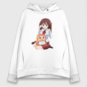 Женское худи Oversize хлопок с принтом Himouto! Umaru-chan в Екатеринбурге, френч-терри — 70% хлопок, 30% полиэстер. Мягкий теплый начес внутри —100% хлопок | боковые карманы, эластичные манжеты и нижняя кромка, капюшон на магнитной кнопке | anime himouto | anime umaru | himoto | himouto | himouto umaru | himouto umaru chan | umaru | umaru chan | аниме | аниме умару | аниме химото | двуличная сестренка умару | умару | химото | химото умару тян