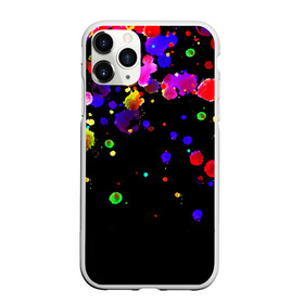 Чехол для iPhone 11 Pro Max матовый с принтом ПЯТНА КРАСКИ в Екатеринбурге, Силикон |  | акварель | брызги | брызги красок | кляксы | краска | мазки | масляная краска | неон | неоновая | подтеки | пятна | разводы | разноцветный