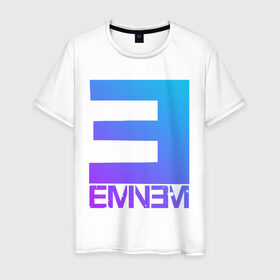 Мужская футболка хлопок с принтом EMINEM в Екатеринбурге, 100% хлопок | прямой крой, круглый вырез горловины, длина до линии бедер, слегка спущенное плечо. | eminem | rap | актёр | американский рэпер | композитор | маршалл | продюсер | рэп | рэпер | эминем