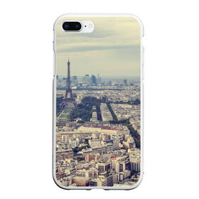 Чехол для iPhone 7Plus/8 Plus матовый с принтом Париж в Екатеринбурге, Силикон | Область печати: задняя сторона чехла, без боковых панелей | город | париж | улицы города | франция | эйфелевая башня