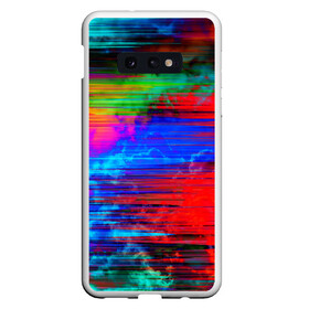 Чехол для Samsung S10E с принтом Glitch color storm в Екатеринбурге, Силикон | Область печати: задняя сторона чехла, без боковых панелей | Тематика изображения на принте: clouds | color | glitch | gradient | storm | глитч | градиент | краски | небо | облака | шторм