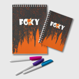 Блокнот с принтом ЛИСИЧКА FOXY в Екатеринбурге, 100% бумага | 48 листов, плотность листов — 60 г/м2, плотность картонной обложки — 250 г/м2. Листы скреплены удобной пружинной спиралью. Цвет линий — светло-серый
 | Тематика изображения на принте: animals | fox | foxes | foxy | ginger | животные | лис | лиса | лисенок | лисий | лисица | лисицы | лисичка | лисички | лисы | лисята | оранжевый