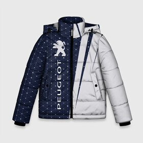 Зимняя куртка для мальчиков 3D с принтом PEUGEOT Пежо в Екатеринбурге, ткань верха — 100% полиэстер; подклад — 100% полиэстер, утеплитель — 100% полиэстер | длина ниже бедра, удлиненная спинка, воротник стойка и отстегивающийся капюшон. Есть боковые карманы с листочкой на кнопках, утяжки по низу изделия и внутренний карман на молнии. 

Предусмотрены светоотражающий принт на спинке, радужный светоотражающий элемент на пуллере молнии и на резинке для утяжки | auto | logo | moto | peugeot | symbol | авто | автомобиль | гонки | знак | лого | логотип | логотипы | марка | машина | мото | пежо | символ | символы