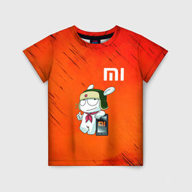 Детская футболка 3D с принтом Xiaomi в Екатеринбурге, 100% гипоаллергенный полиэфир | прямой крой, круглый вырез горловины, длина до линии бедер, чуть спущенное плечо, ткань немного тянется | Тематика изображения на принте: 