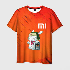 Мужская футболка 3D с принтом Xiaomi в Екатеринбурге, 100% полиэфир | прямой крой, круглый вырез горловины, длина до линии бедер | 