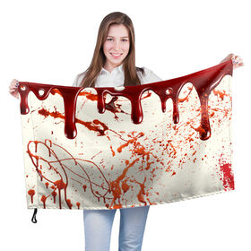 Флаг 3D с принтом Стекающая кровь в Екатеринбурге, 100% полиэстер | плотность ткани — 95 г/м2, размер — 67 х 109 см. Принт наносится с одной стороны | Тематика изображения на принте: 2020 | blood | halloween | капли | кровавый | кровь | пятна | следы | стекающая | хэллоуин | хэлоуин