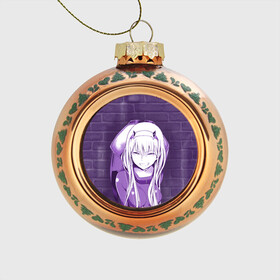 Стеклянный ёлочный шар с принтом Zero Two в Екатеринбурге, Стекло | Диаметр: 80 мм | Тематика изображения на принте: darling | darling in the franxx | zero two | вайфу | зеро ту | код 002 | любимый во франксе | франкс