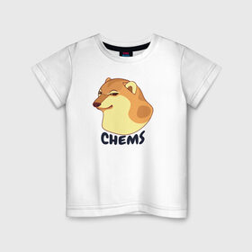 Детская футболка хлопок с принтом Чимс в Екатеринбурге, 100% хлопок | круглый вырез горловины, полуприлегающий силуэт, длина до линии бедер | chemps | chems | doge | dogo | дог | доге | доке и чимс | чимс | чимс доге