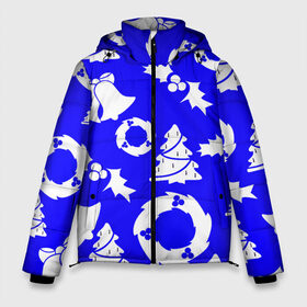 Мужская зимняя куртка 3D с принтом Новогодние игрушки в Екатеринбурге, верх — 100% полиэстер; подкладка — 100% полиэстер; утеплитель — 100% полиэстер | длина ниже бедра, свободный силуэт Оверсайз. Есть воротник-стойка, отстегивающийся капюшон и ветрозащитная планка. 

Боковые карманы с листочкой на кнопках и внутренний карман на молнии. | 