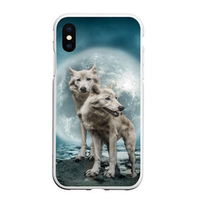 Чехол для iPhone XS Max матовый с принтом Волки альбиносы в Екатеринбурге, Силикон | Область печати: задняя сторона чехла, без боковых панелей | альбинос | волк | волки | волчата | волчонок | зверь