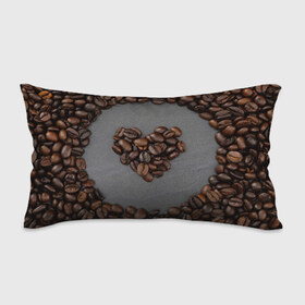 Подушка 3D антистресс с принтом Люблю кофе в Екатеринбурге, наволочка — 100% полиэстер, наполнитель — вспененный полистирол | состоит из подушки и наволочки на молнии | бариста | зерна | кофе | любитель кофе