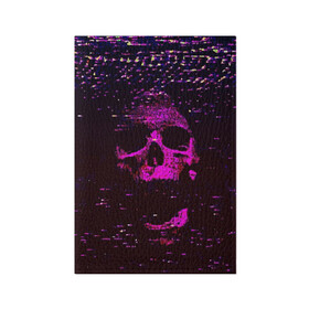Обложка для паспорта матовая кожа с принтом Phonk Skull в Екатеринбурге, натуральная матовая кожа | размер 19,3 х 13,7 см; прозрачные пластиковые крепления | 90 | 90 е | hip hop | music | phonk | phonk memphis | phonk rap | phonk skull | rap | skull | trap | vhs | девяностые | музыка | музыка фонк | помехи | реп | рэп | треп | трэп | флекс | фонк | фонк мемфис | фонк реп | фонк рэп | хип хоп | чере