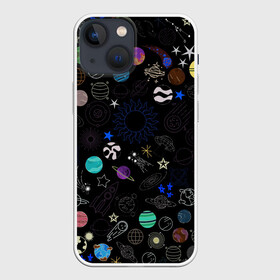 Чехол для iPhone 13 mini с принтом космос в Екатеринбурге,  |  | астероиды | бесконечность | галактика | звезда | звездочка | звезды | комета | космос | летающая тарелка | луна | марс | меркурий | метеор | мир | млечный путь | нло | планета земля | планеты | ракета