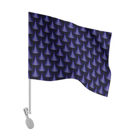 Флаг для автомобиля с принтом Scales в Екатеринбурге, 100% полиэстер | Размер: 30*21 см | abstraction | illusion | pattern | purple | scales | shapes | shimmer | texture | waves | абстракция | волны | иллюзия | паттерн | переливаеться | текстура | фиолетовый | формы | чешуя