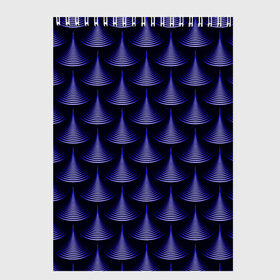 Скетчбук с принтом Scales в Екатеринбурге, 100% бумага
 | 48 листов, плотность листов — 100 г/м2, плотность картонной обложки — 250 г/м2. Листы скреплены сверху удобной пружинной спиралью | abstraction | illusion | pattern | purple | scales | shapes | shimmer | texture | waves | абстракция | волны | иллюзия | паттерн | переливаеться | текстура | фиолетовый | формы | чешуя