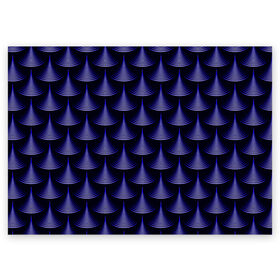 Поздравительная открытка с принтом Scales в Екатеринбурге, 100% бумага | плотность бумаги 280 г/м2, матовая, на обратной стороне линовка и место для марки
 | abstraction | illusion | pattern | purple | scales | shapes | shimmer | texture | waves | абстракция | волны | иллюзия | паттерн | переливаеться | текстура | фиолетовый | формы | чешуя