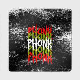 Магнит виниловый Квадрат с принтом PHONK в Екатеринбурге, полимерный материал с магнитным слоем | размер 9*9 см, закругленные углы | drift | memphis | music | phonk | phonk drift | phonk drift music | phonk edition | phonk mix | phonk music | phonk radio | phonk remix | trap | музыка для дрифта | пхонк | фонк | фонк дрифт | фонк рэп