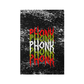 Обложка для паспорта матовая кожа с принтом PHONK в Екатеринбурге, натуральная матовая кожа | размер 19,3 х 13,7 см; прозрачные пластиковые крепления | drift | memphis | music | phonk | phonk drift | phonk drift music | phonk edition | phonk mix | phonk music | phonk radio | phonk remix | trap | музыка для дрифта | пхонк | фонк | фонк дрифт | фонк рэп