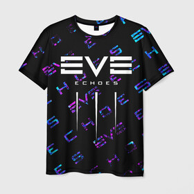 Мужская футболка 3D с принтом EVE ECHOES / ИВ ЭХО в Екатеринбурге, 100% полиэфир | прямой крой, круглый вырез горловины, длина до линии бедер | echo | echoes | eve | game | games | logo | online | space | ев онлайн | ев эхо | еве | ив онлайн | ив эхо | игра | игры | космос | лого | логотип | логотипы | онлайн | символ | символы | эхо | эхос