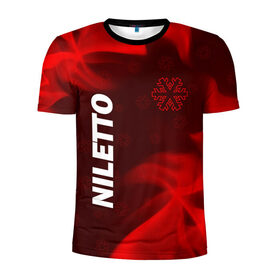 Мужская футболка 3D спортивная с принтом НИЛЕТТО / Niletto в Екатеринбурге, 100% полиэстер с улучшенными характеристиками | приталенный силуэт, круглая горловина, широкие плечи, сужается к линии бедра | hip | hop | logo | music | nileto | niletto | rap | знак | лого | логотип | логотипы | любимка | музыка | музыкант | нилето | нилетто | рэп | символ | символы | хип | хоп