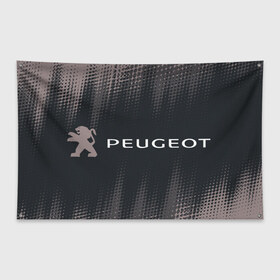 Флаг-баннер с принтом PEUGEOT Пежо в Екатеринбурге, 100% полиэстер | размер 67 х 109 см, плотность ткани — 95 г/м2; по краям флага есть четыре люверса для крепления | 