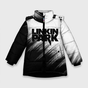 Зимняя куртка для девочек 3D с принтом Linkin Park в Екатеринбурге, ткань верха — 100% полиэстер; подклад — 100% полиэстер, утеплитель — 100% полиэстер. | длина ниже бедра, удлиненная спинка, воротник стойка и отстегивающийся капюшон. Есть боковые карманы с листочкой на кнопках, утяжки по низу изделия и внутренний карман на молнии. 

Предусмотрены светоотражающий принт на спинке, радужный светоотражающий элемент на пуллере молнии и на резинке для утяжки. | linkin park | music | rok | брэд делсон | гитара | джо хан | кайл кристнер | линкин парк | майк шинода | марк уэйкфилд | музыка | роб бурдон | рок | феникс фаррелл | честер беннингтон