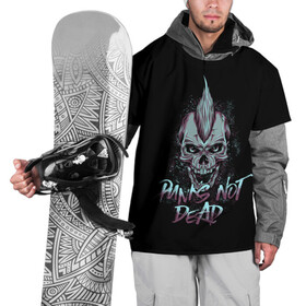 Накидка на куртку 3D с принтом PUNKS NOT DEAD в Екатеринбурге, 100% полиэстер |  | Тематика изображения на принте: anarchy | dead | musick | punk | rock | skull | анархия | музыка | панк | рок | череп