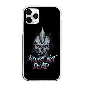 Чехол для iPhone 11 Pro матовый с принтом PUNKS NOT DEAD в Екатеринбурге, Силикон |  | anarchy | dead | musick | punk | rock | skull | анархия | музыка | панк | рок | череп