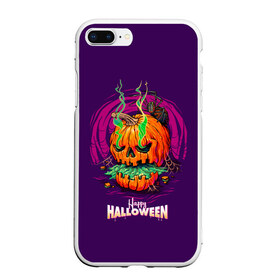 Чехол для iPhone 7Plus/8 Plus матовый с принтом Halloween в Екатеринбурге, Силикон | Область печати: задняя сторона чехла, без боковых панелей | 31 октября | halloween | halowen | ведьма | день всех святых | джек | костюм | кровь | лого | монстр | надпись | праздник | приведение | призрак | светильник | символ | страшная | тыква | ужасы | хеллоуин | хеллуин