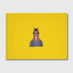 Альбом для рисования с принтом Конь БоДжек в Екатеринбурге, 100% бумага
 | матовая бумага, плотность 200 мг. | bojack horseman | бо | бо джек | говорящий конь | джек | диана | кентавр | кони | конь | конь бо джек | мистер подхвост | мульт | мультфильм | тодд