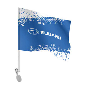 Флаг для автомобиля с принтом SUBARU / Субару в Екатеринбурге, 100% полиэстер | Размер: 30*21 см | auto | logo | moto | subaru | symbol | авто | автомобиль | гонки | знак | лого | логотип | логотипы | марка | машина | мото | символ | символы | субару