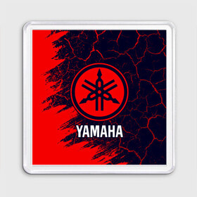 Магнит 55*55 с принтом YAMAHA MOTOR / Ямаха в Екатеринбурге, Пластик | Размер: 65*65 мм; Размер печати: 55*55 мм | auto | logo | moto | motor | symbol | yamaha | авто | автомобиль | гонки | знак | лого | логотип | логотипы | марка | машина | мото | мотоцикл | мотоциклы | символ | символы | ямаха