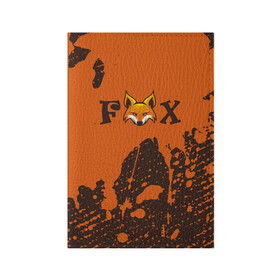 Обложка для паспорта матовая кожа с принтом FOX в Екатеринбурге, натуральная матовая кожа | размер 19,3 х 13,7 см; прозрачные пластиковые крепления | animals | fox | foxes | foxy | ginger | животные | лис | лиса | лисенок | лисий | лисица | лисицы | лисичка | лисички | лисы | лисята | оранжевый