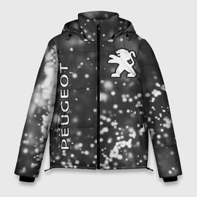 Мужская зимняя куртка 3D с принтом PEUGEOT Пежо в Екатеринбурге, верх — 100% полиэстер; подкладка — 100% полиэстер; утеплитель — 100% полиэстер | длина ниже бедра, свободный силуэт Оверсайз. Есть воротник-стойка, отстегивающийся капюшон и ветрозащитная планка. 

Боковые карманы с листочкой на кнопках и внутренний карман на молнии. | auto | logo | moto | peugeot | symbol | авто | автомобиль | гонки | знак | лого | логотип | логотипы | марка | машина | мото | пежо | символ | символы