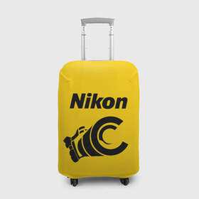 Чехол для чемодана 3D с принтом Никон в Екатеринбурге, 86% полиэфир, 14% спандекс | двустороннее нанесение принта, прорези для ручек и колес | nikon | камера | никон | объектив | снимок | фото | фотоаппарат | фотограф | фотографер | фоточки