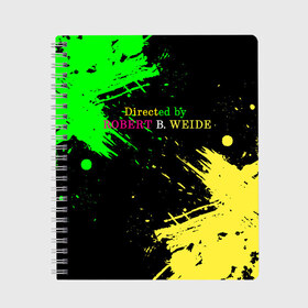 Тетрадь с принтом Directed by ROBERT B. WEIDE. в Екатеринбурге, 100% бумага | 48 листов, плотность листов — 60 г/м2, плотность картонной обложки — 250 г/м2. Листы скреплены сбоку удобной пружинной спиралью. Уголки страниц и обложки скругленные. Цвет линий — светло-серый
 | 
